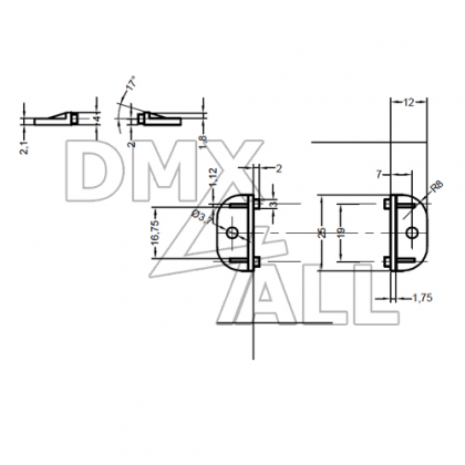 Wall mount clips for din rail housing