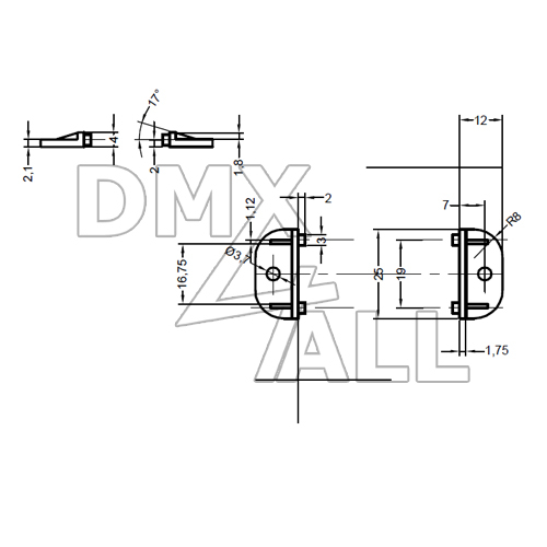 Wall mount clips for din rail housing