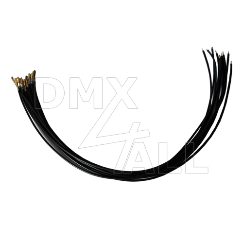 Cable black with crimp contact (10 pieces)