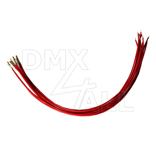 Cable red with crimp contact (10 pieces)